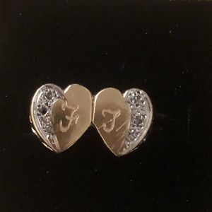 Vintage 14k Gold Double Heart Ring